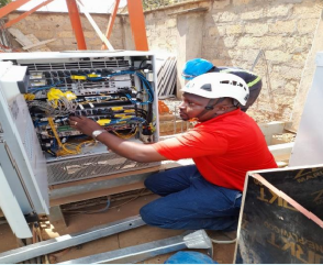 Cell tower installation